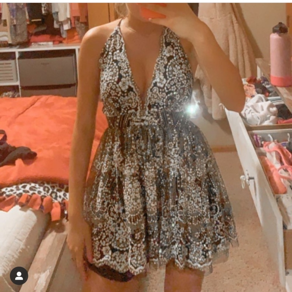 Black + Gold Dress